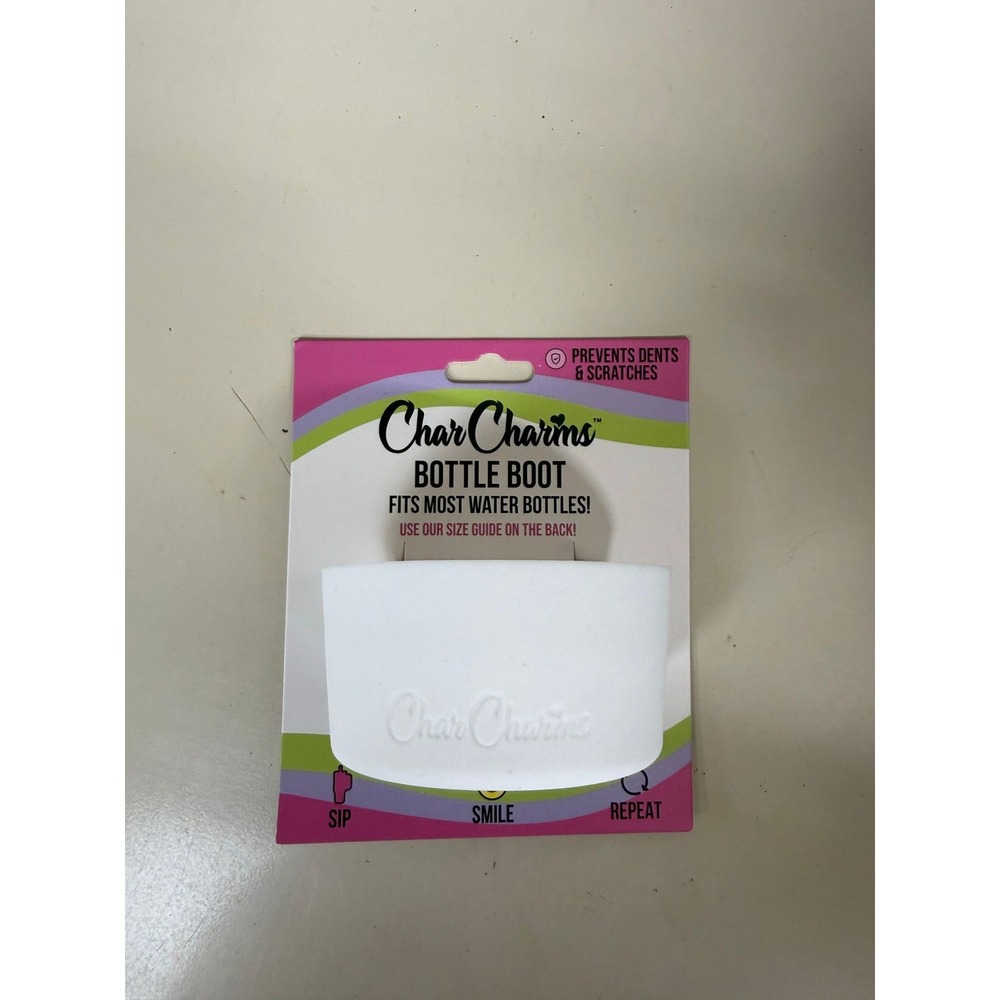 Char Charms White Bottle Boot Silicone Sleeve for 30oz and 40oz Water Bottles